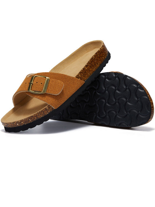 Single Strap Cork Sandals
