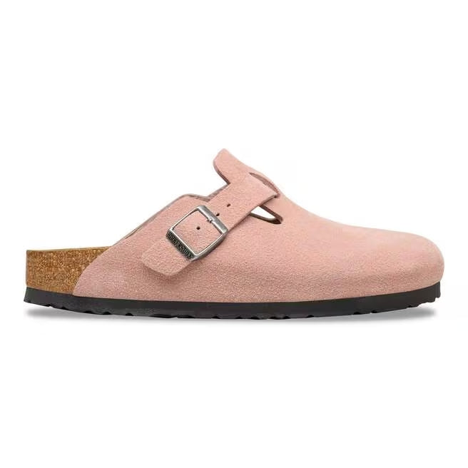 Closed-Toe cork slides | Boston | Pink Clay