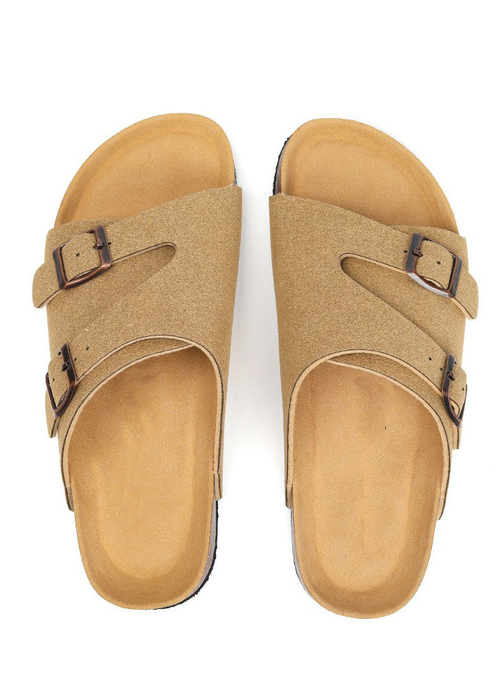 Flat Suede Slip-On Mule