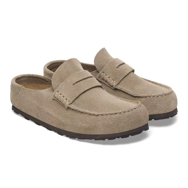 Closed-Toe cork slides | Naples Wrapped | Taupe