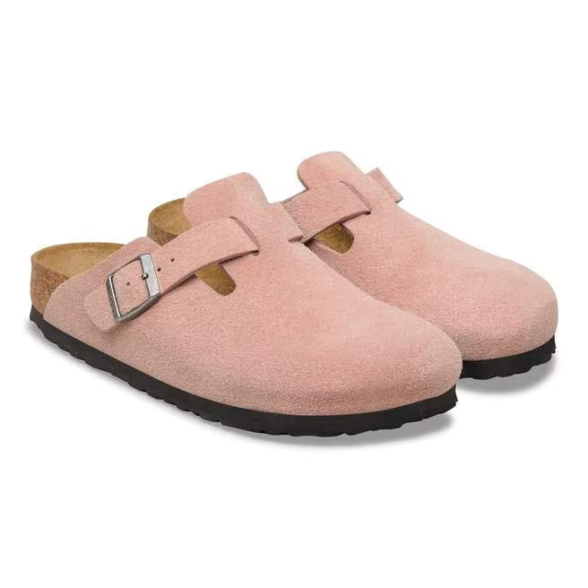 Closed-Toe cork slides | Boston | Pink Clay