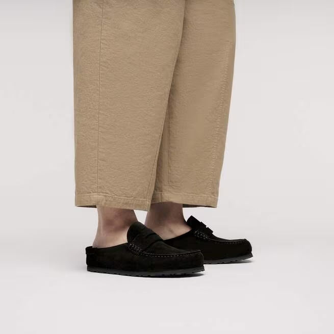 Closed-Toe cork slides | Naples Wrapped | Black