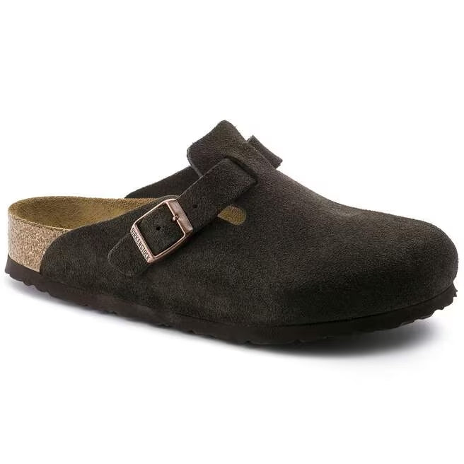 Closed-Toe cork slides | Boston Soft Footbed | Mocha