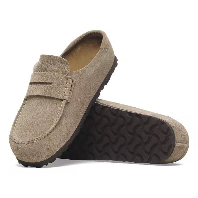 Closed-Toe cork slides | Naples Wrapped | Taupe