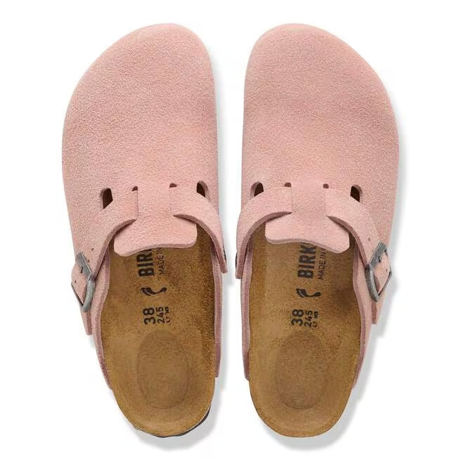 Closed-Toe cork slides | Boston | Pink Clay