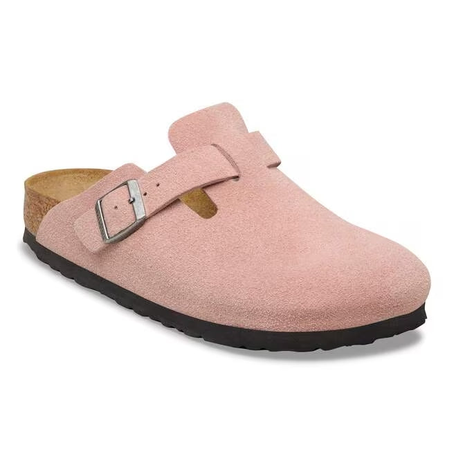 Closed-Toe cork slides | Boston | Pink Clay