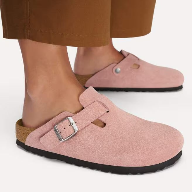 Closed-Toe cork slides | Boston | Pink Clay