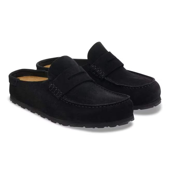 Closed-Toe cork slides | Naples Wrapped | Black