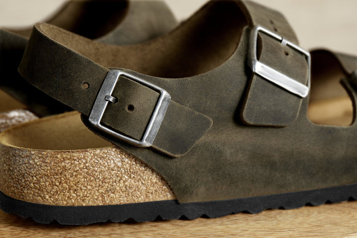 Backstrap sandal | Oiled Leather | Faded Khaki